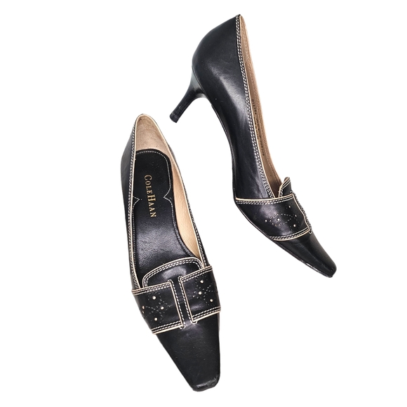 Cole Haan Vintage Pointed Toe Pumps Black Women's Sz 6 - Picture 1 of 10